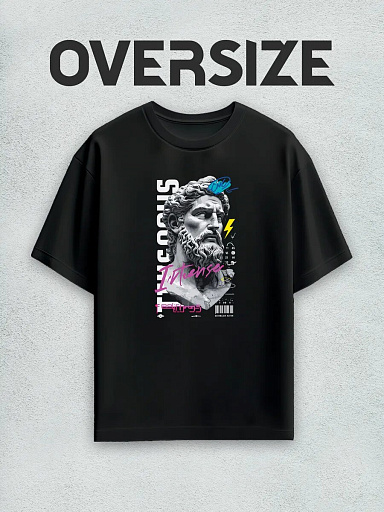 Футболка с принтом статуя streetwear