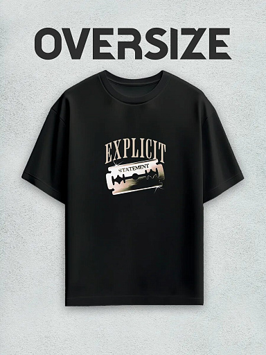 Футболка streetwear с принтом эксплит, лезвие
