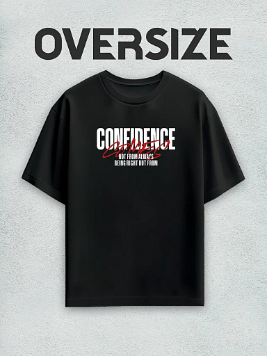 Футболка с принтом confidence