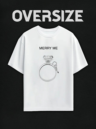 Футболка с принтом Merry me