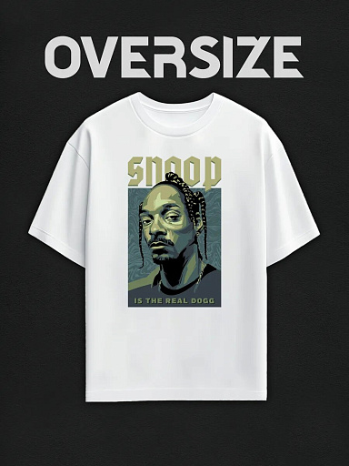 Футболка с принтом рэпера, Snoop Dogg вайб