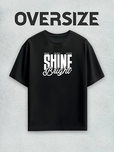 Футболка с принтом shine bright