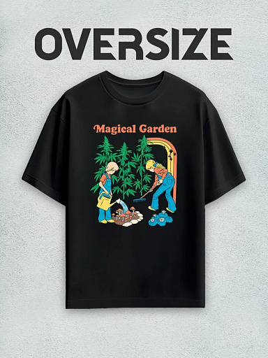 Футболка с принтом y2k magical garden мальборо