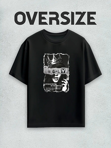 Футболка streetwear с принтом роялти