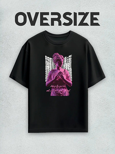 Футболка с принтом статуя streetwear