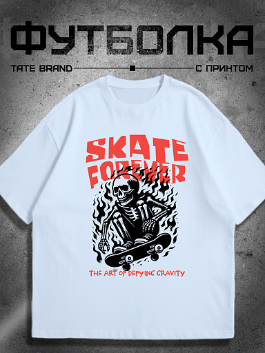 Футболка с принтом sk8 streetwear