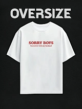 Футболка женская оверсайз с надписью sorry boys