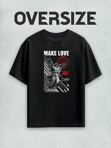 Футболка с принтом статуя make love streetwear