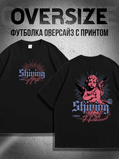 Футболка с принтом с двух сторон angel