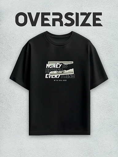 Футболка streetwear с принтом деньги
