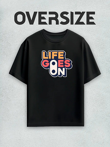 Футболка с принтом life goes on
