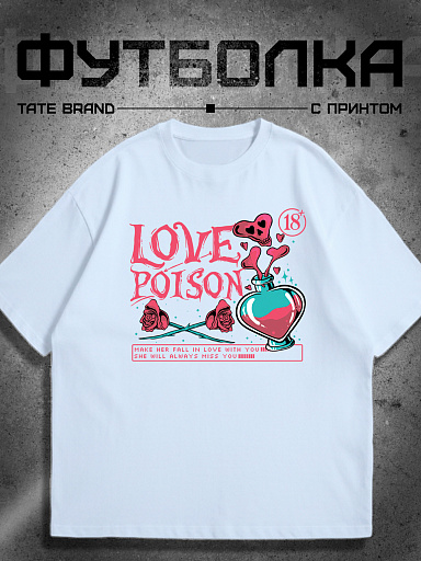 Футболка с принтом love poison