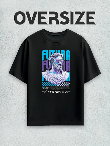 Футболка с принтом статуя streetwear