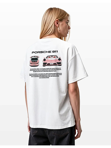 Футболка с принтом Porsche на спине