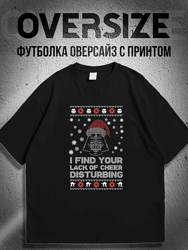 Футболка с принтом в стиле свитера, дарт вейдер