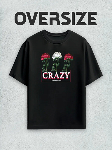 Футболка с принтом crazy