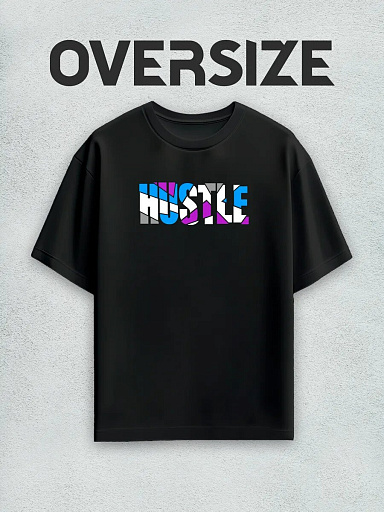 Футболка с принтом hustle