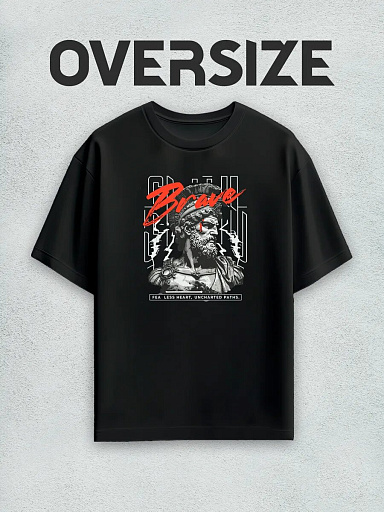 Футболка с принтом статуя streetwear
